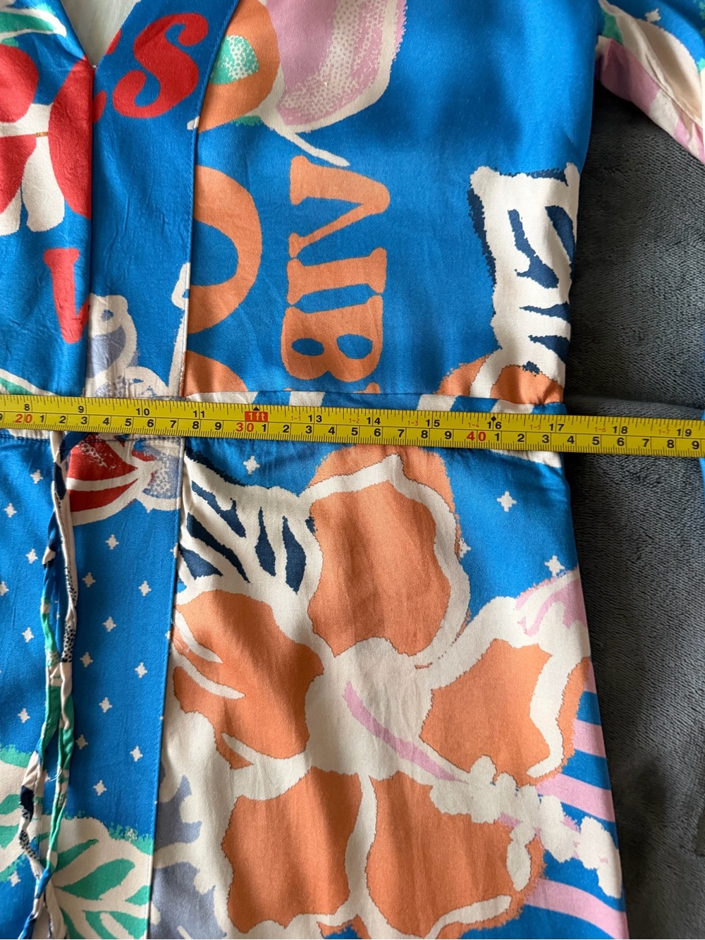 Maaji Vibrant Blue Tropical Print Mini Dress - Picture 9 of 13